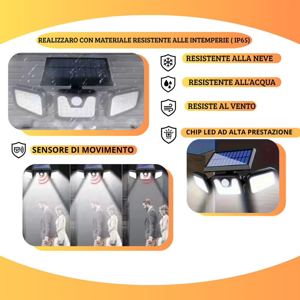 Luci Led per esterno ricarica solare - Helio Lux™